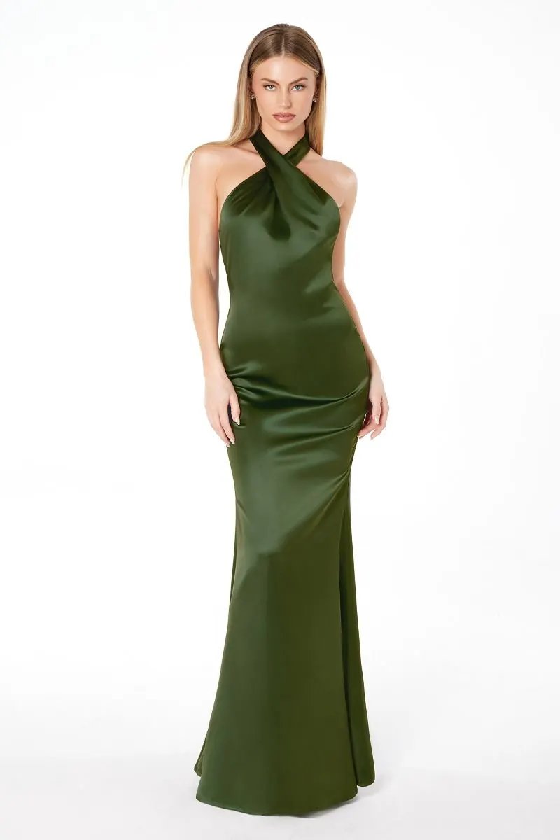 High halter v-neck mermaid dress by Tux-USA