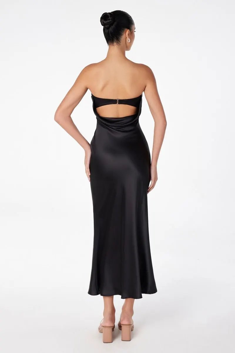 Tux USA Strapless Mermaid Dress Open Back For Bridesmaids Elegant Robin Blue by Tux-USA