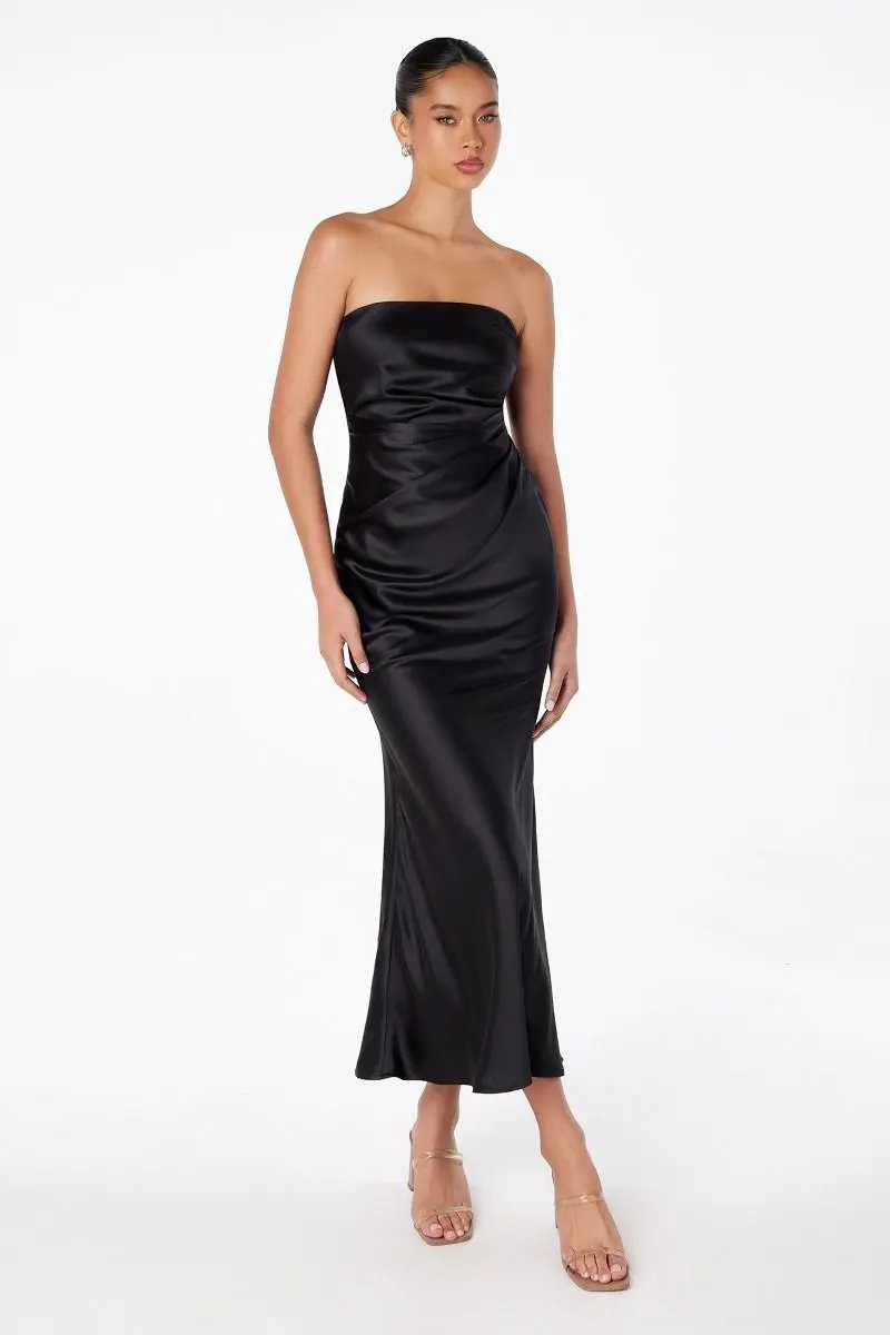 Tux USA Strapless Mermaid Dress Open Back For Bridesmaids Elegant Robin Blue by Tux-USA