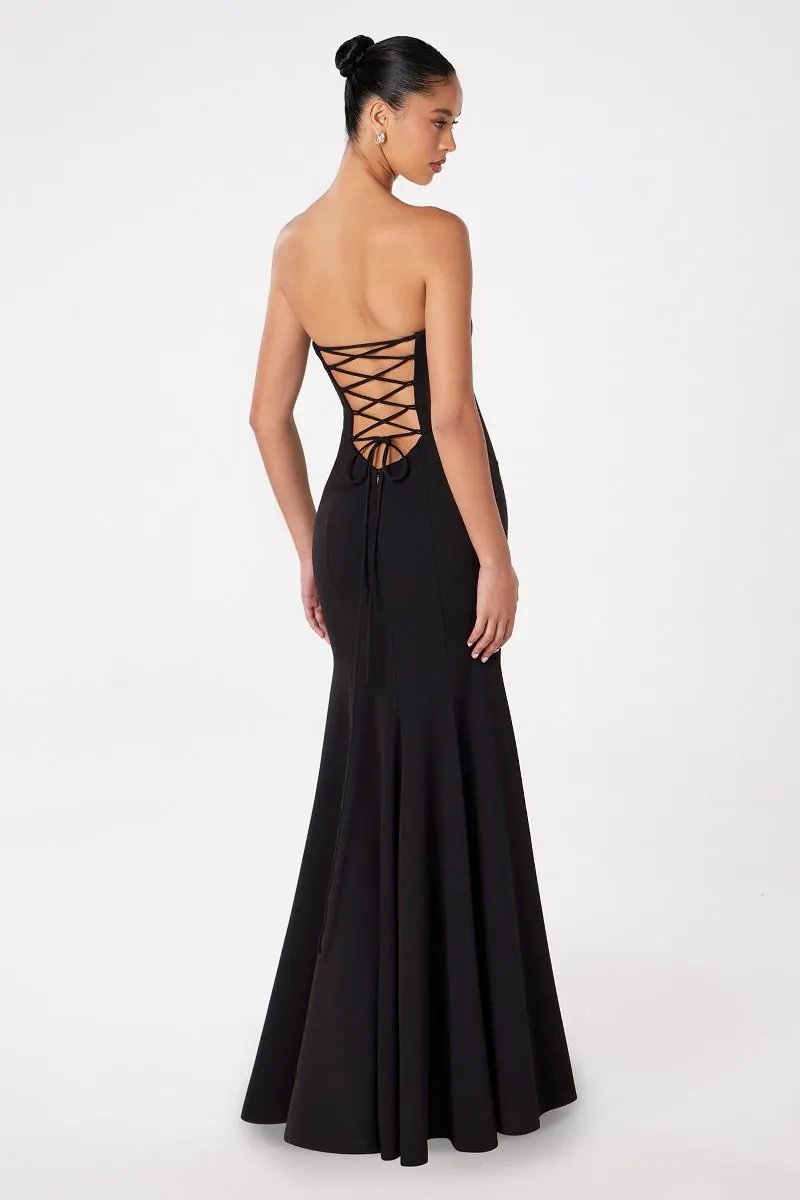 Strapless mermaid dress with corset back by Tux-USA