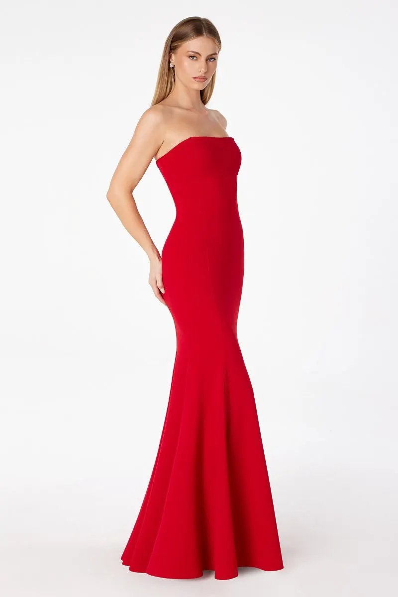 Strapless mermaid dress with corset back by Tux-USA