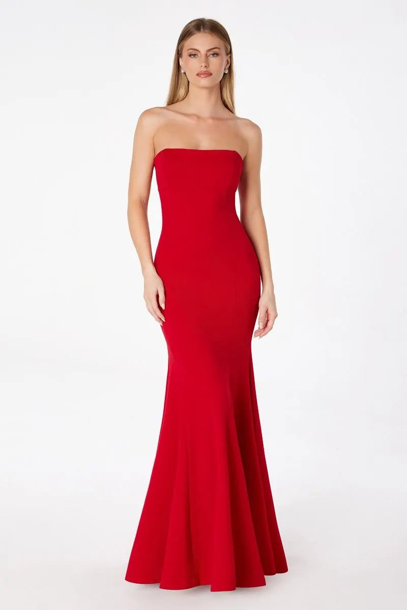 Strapless mermaid dress with corset back by Tux-USA