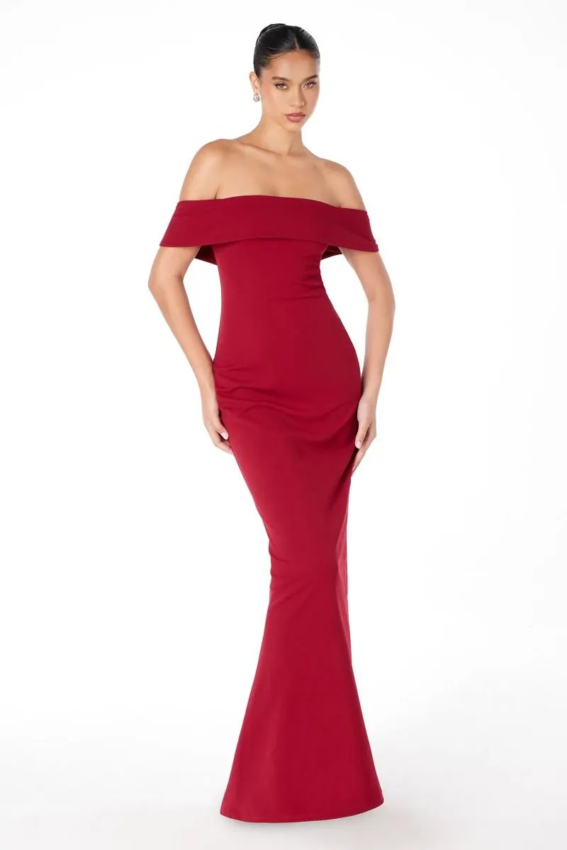 Mermaid Dress Back Zipper Crepe Gown By Tux-USA For Elegant Evening by Tux-USA