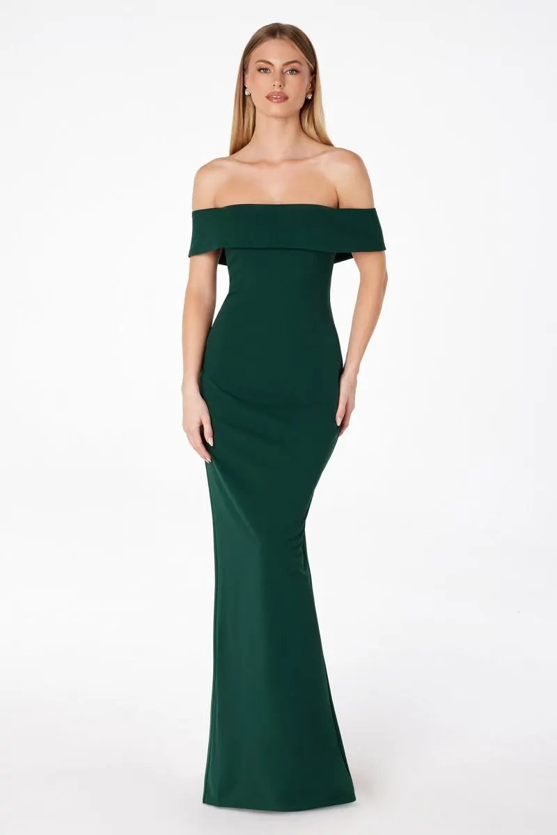 Mermaid Dress Back Zipper Crepe Gown By Tux-USA For Elegant Evening by Tux-USA