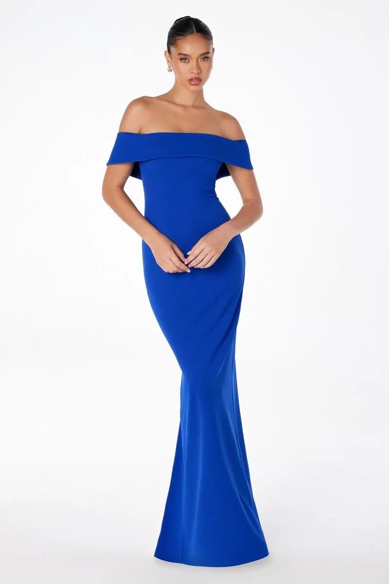 Mermaid Dress Back Zipper Crepe Gown By Tux-USA For Elegant Evening by Tux-USA