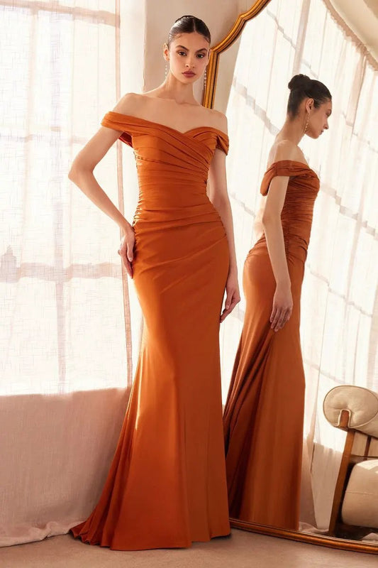 Off-the-shoulder sweetheart neckline fitted dress by Tux-USA