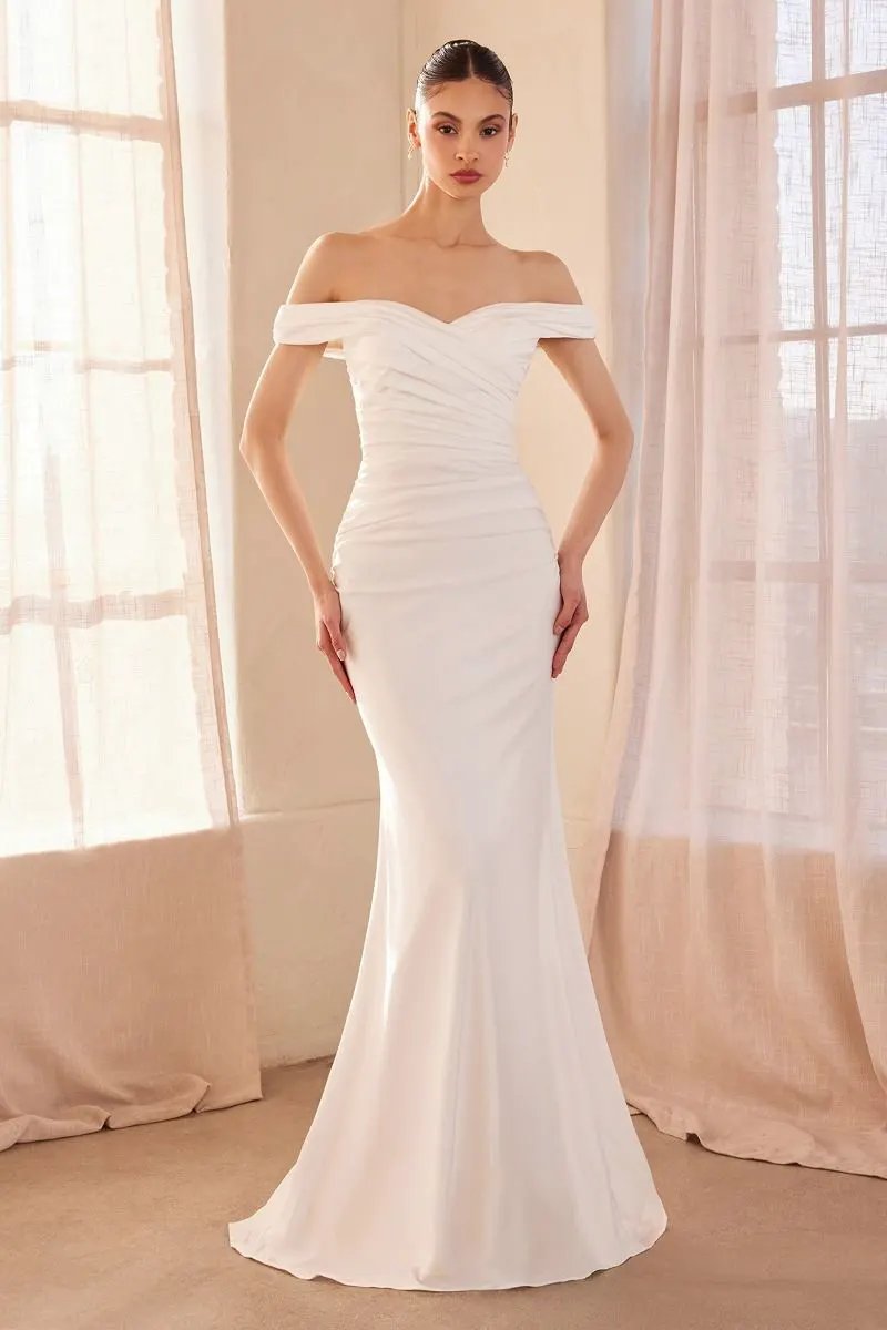 Stretch Satin Bridal Gown, Sculpted Silhouette and Timeless Appeal by Tux-USA
