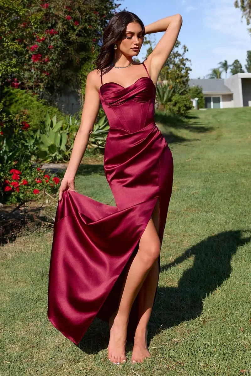 Fitted Dress With A Sweetheart Neckline And Thin Straps by Tux-USA