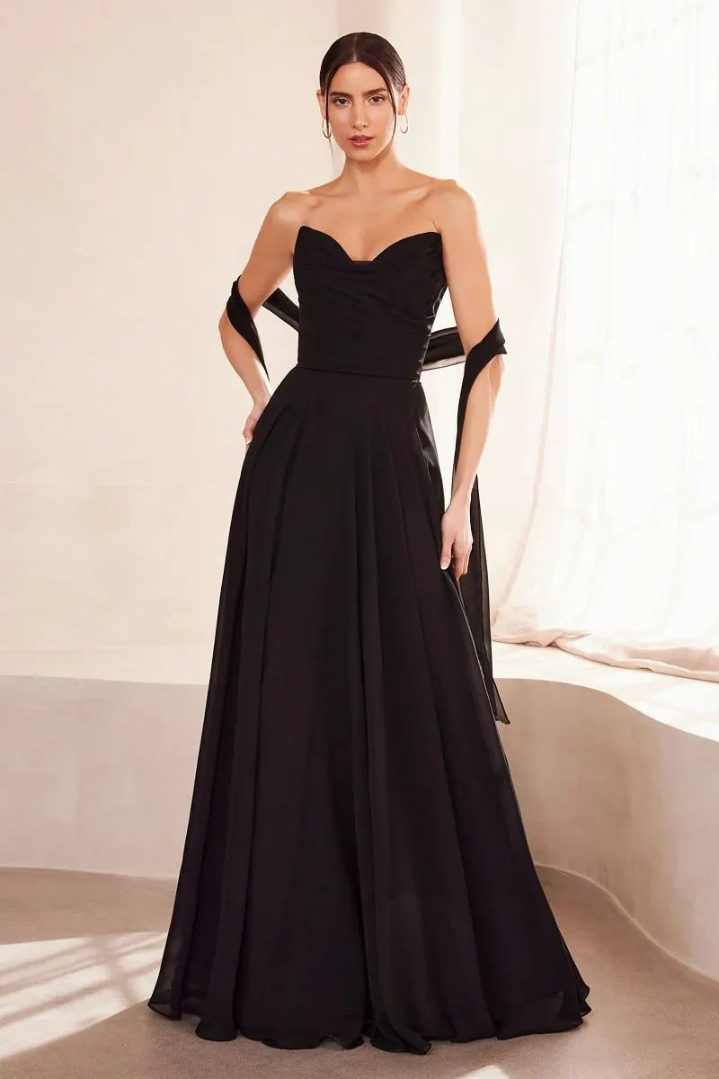 Strapless sweetheart neckline A-line dress by Tux-USA
