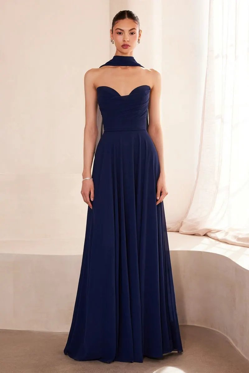 Strapless sweetheart neckline A-line dress by Tux-USA