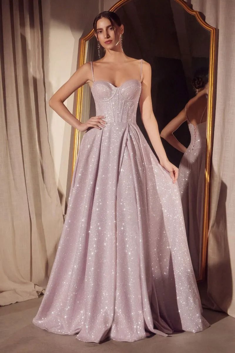 A-Line Dress With Glitter Fabric by Tux-USA
