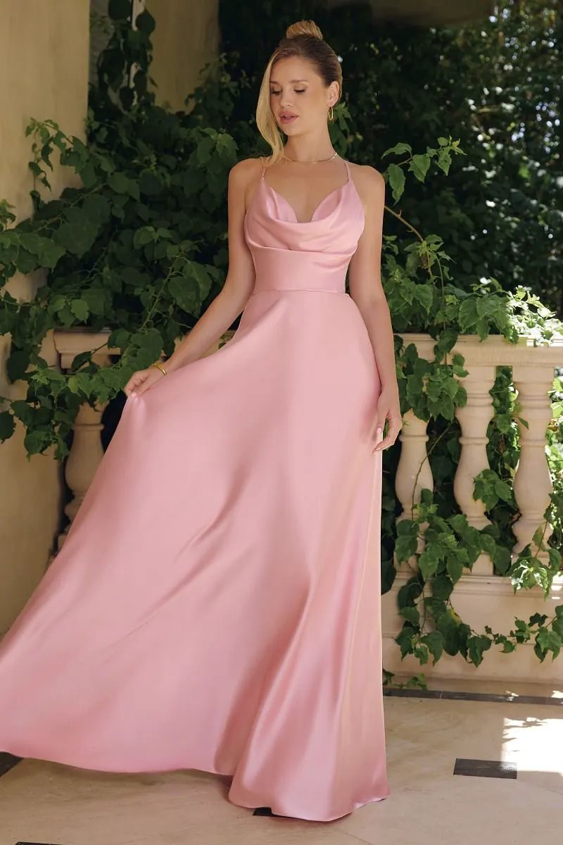 Flowing Satin A-line dress by Partner Label