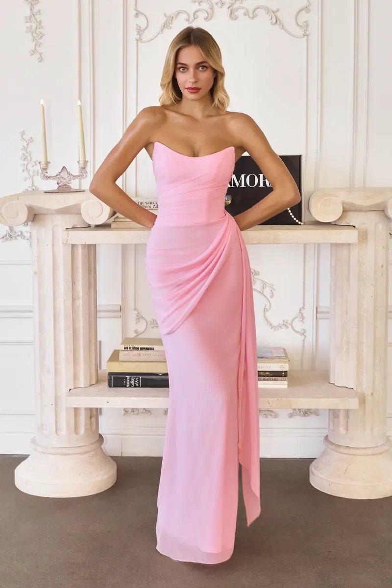 Strapless Neoprene Fitted Gown by Tux-USA
