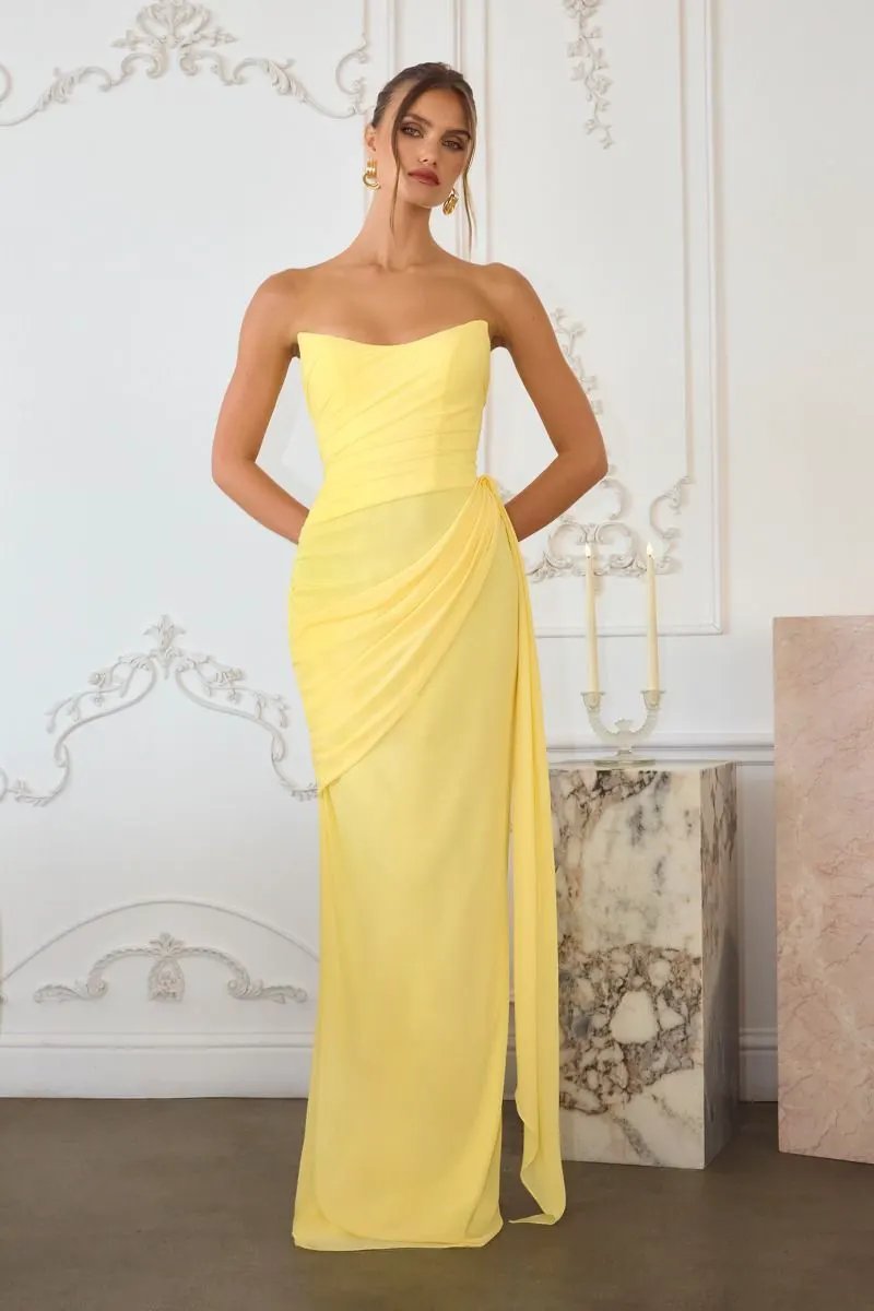 Strapless Neoprene Fitted Gown by Tux-USA