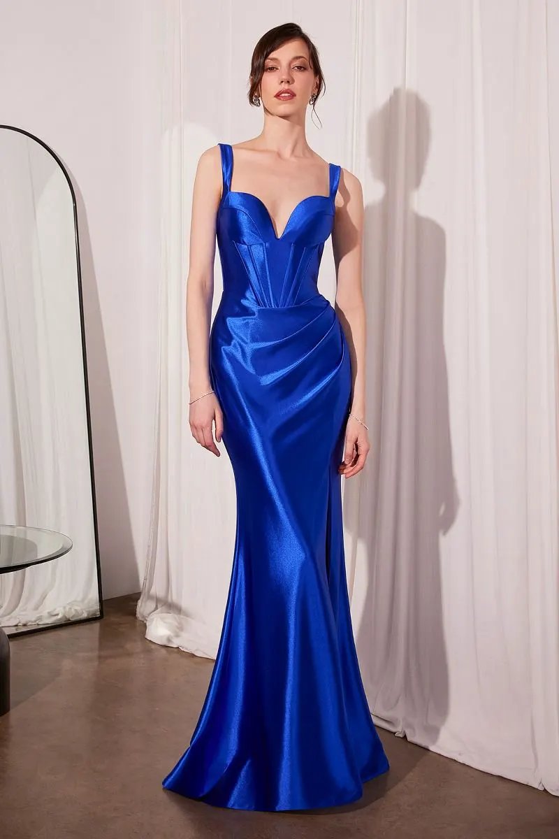 Square Neckline Fitted Dress by Tux-USA