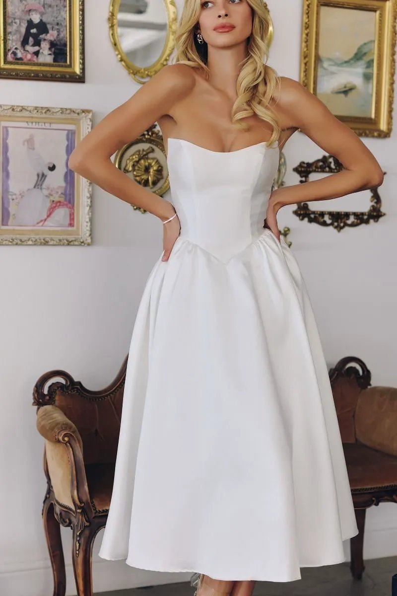 Strapless Silhouette Features a Sculpted Bodice by Tux-USA