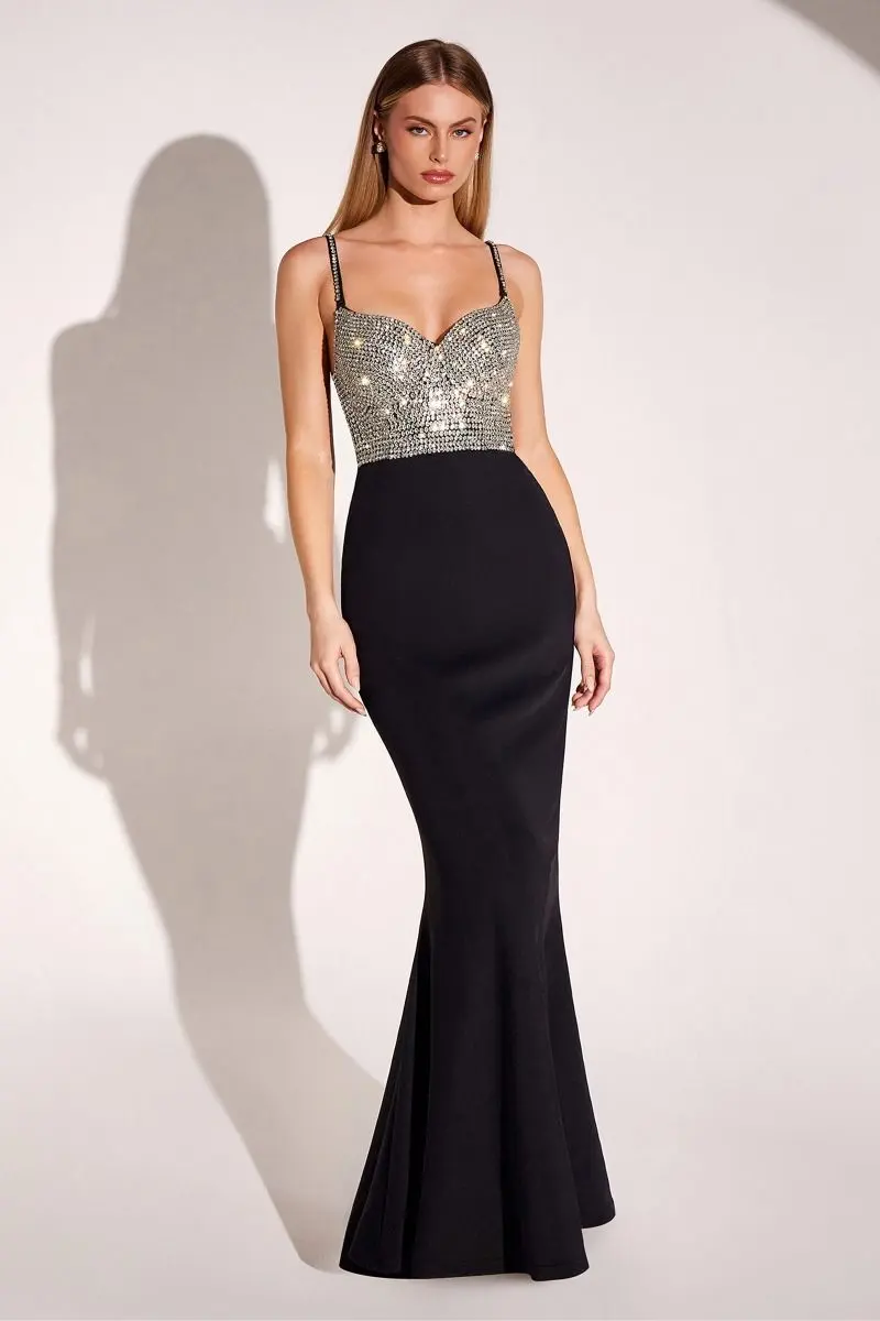 Fitted Dress With A Sweetheart Neckline, Spaghetti Straps And A Fully Beaded Bodice by Tux-USA
