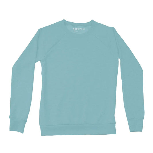 Women's Plain Crew Sweatshirt, Teal by Coloured Blanks