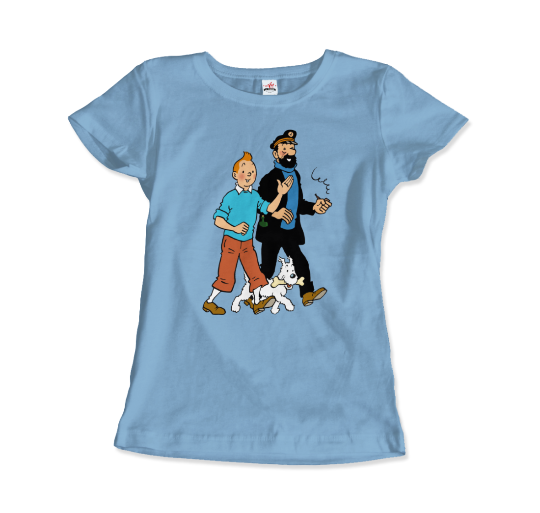 Tintin, Snowy and Captain Haddock artwork t-shirt by Art-O-Rama Shop
