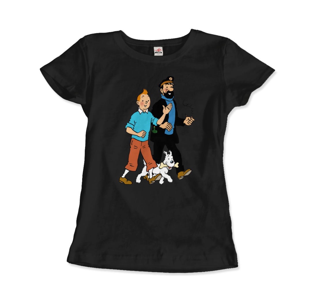 Tintin, Snowy and Captain Haddock artwork t-shirt by Art-O-Rama Shop