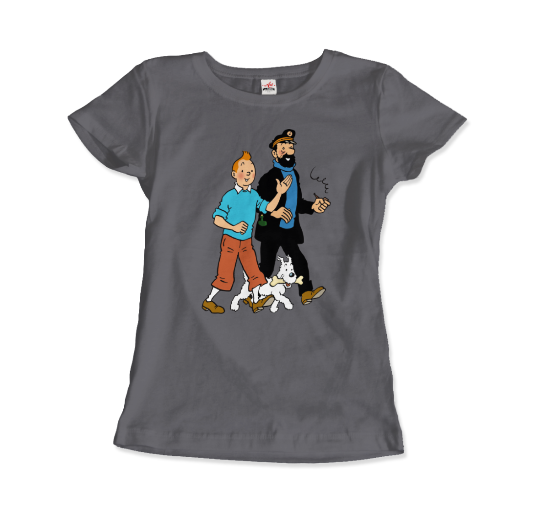 Tintin, Snowy and Captain Haddock artwork t-shirt by Art-O-Rama Shop
