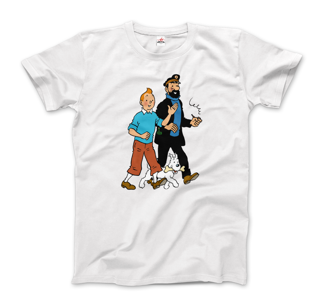 Tintin, Snowy and Captain Haddock artwork t-shirt by Art-O-Rama Shop