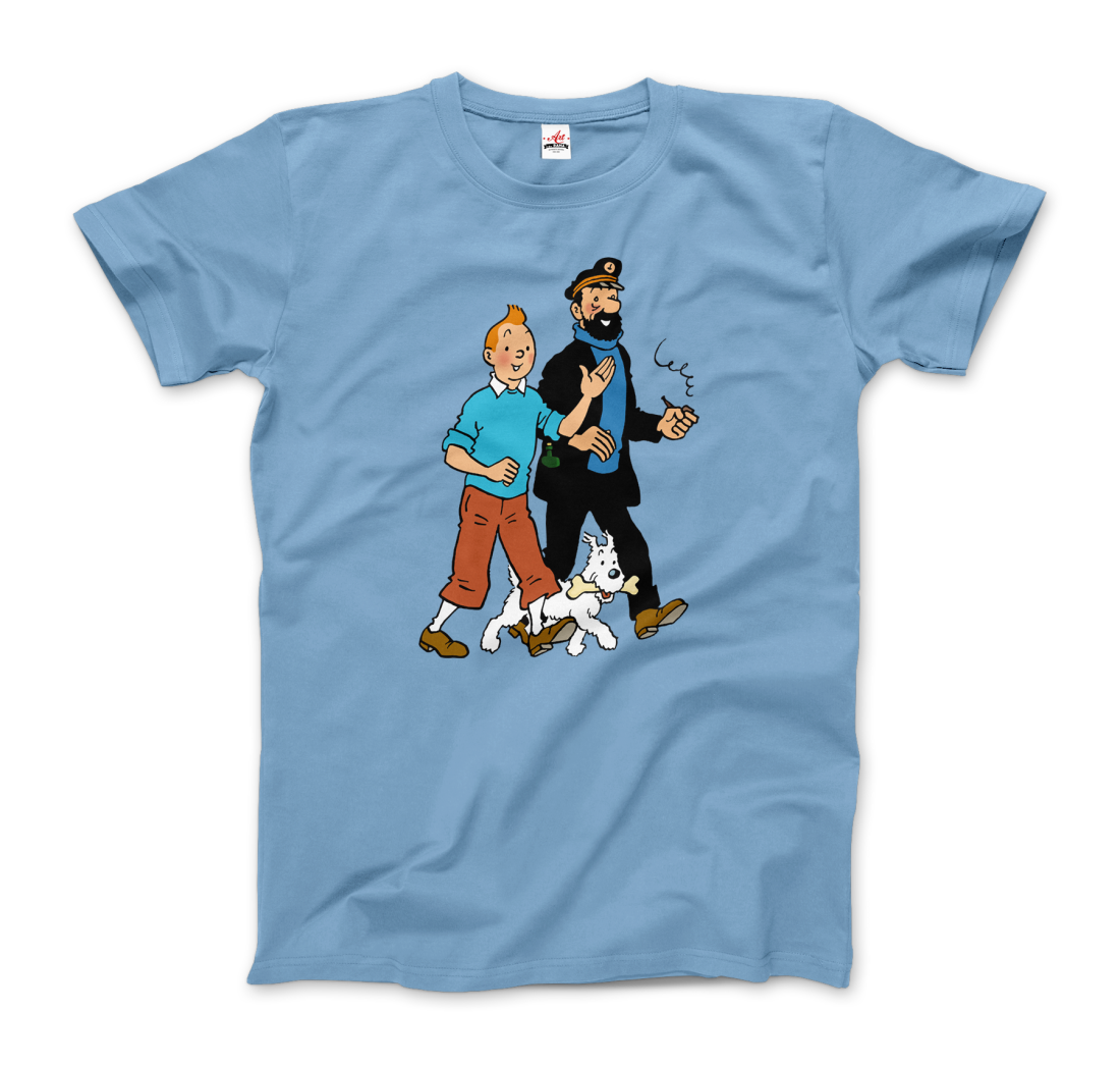Tintin, Snowy and Captain Haddock artwork t-shirt by Art-O-Rama Shop