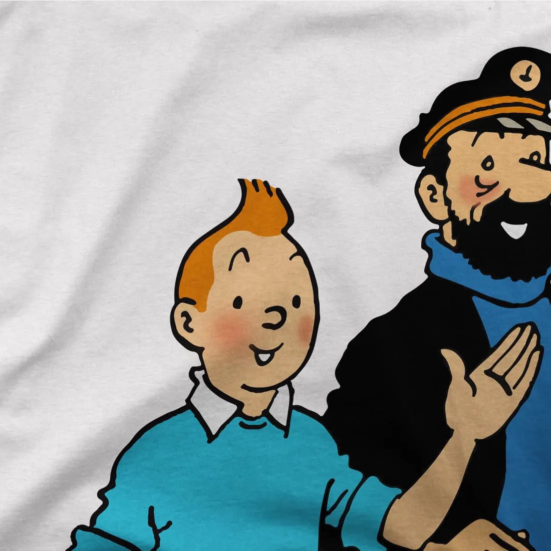 Tintin, Snowy and Captain Haddock artwork t-shirt by Art-O-Rama Shop