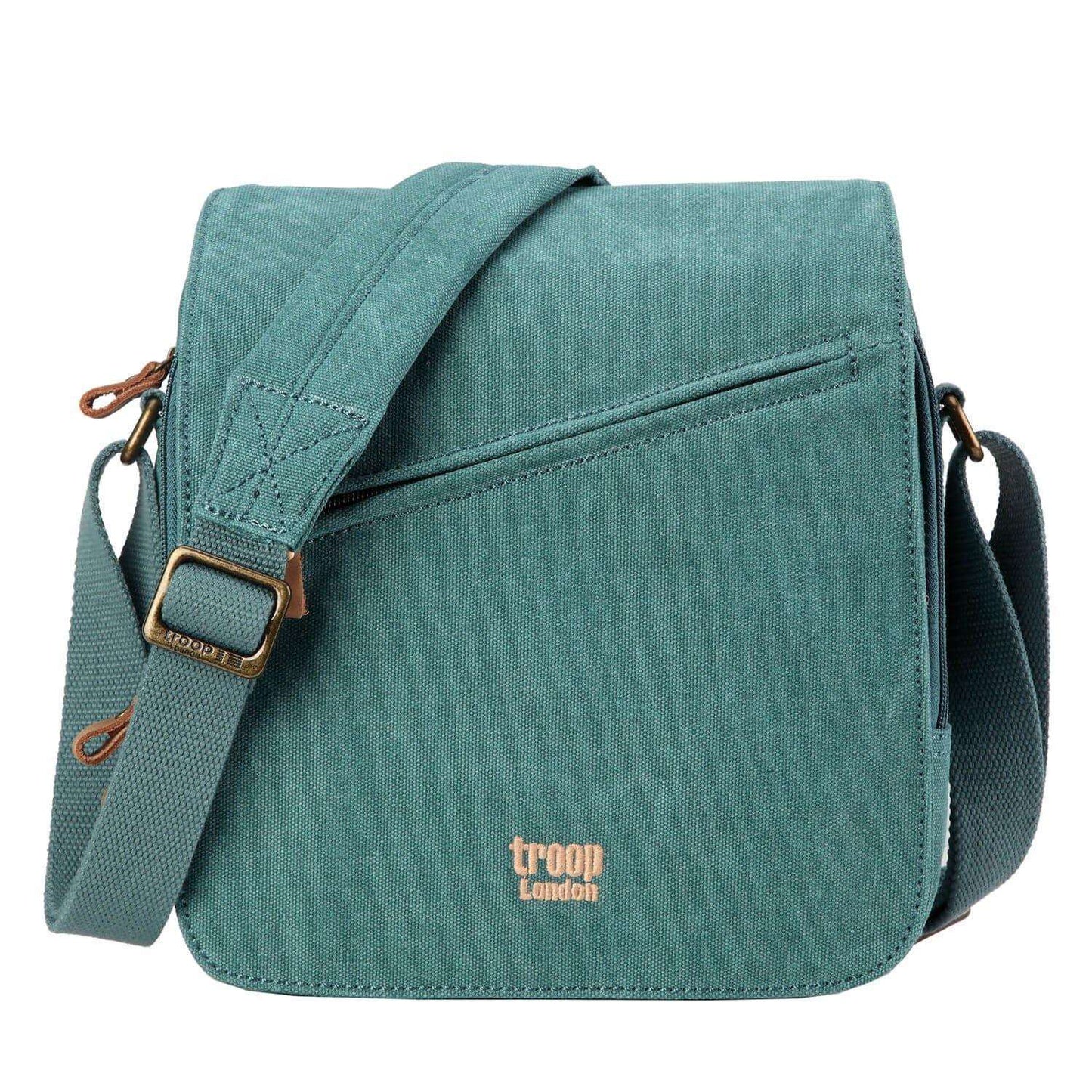 Canvas Flap Across Body Bag with Shoulder Pad | TRP0238 by Troop London