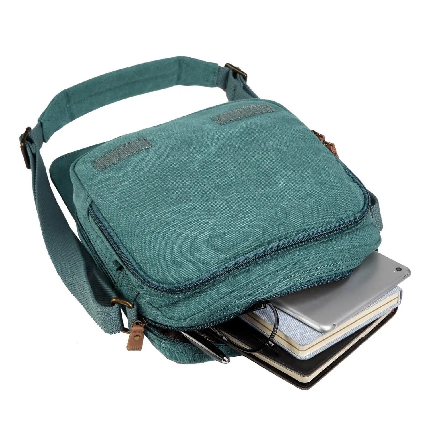 Canvas Flap Across Body Bag with Shoulder Pad | TRP0238 by Troop London
