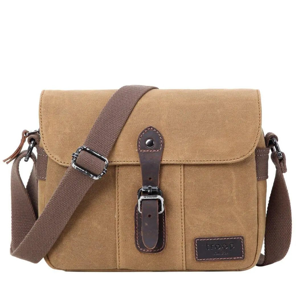 Heritage Waxed Canvas Across Body Bag | TRP0440 by Troop London