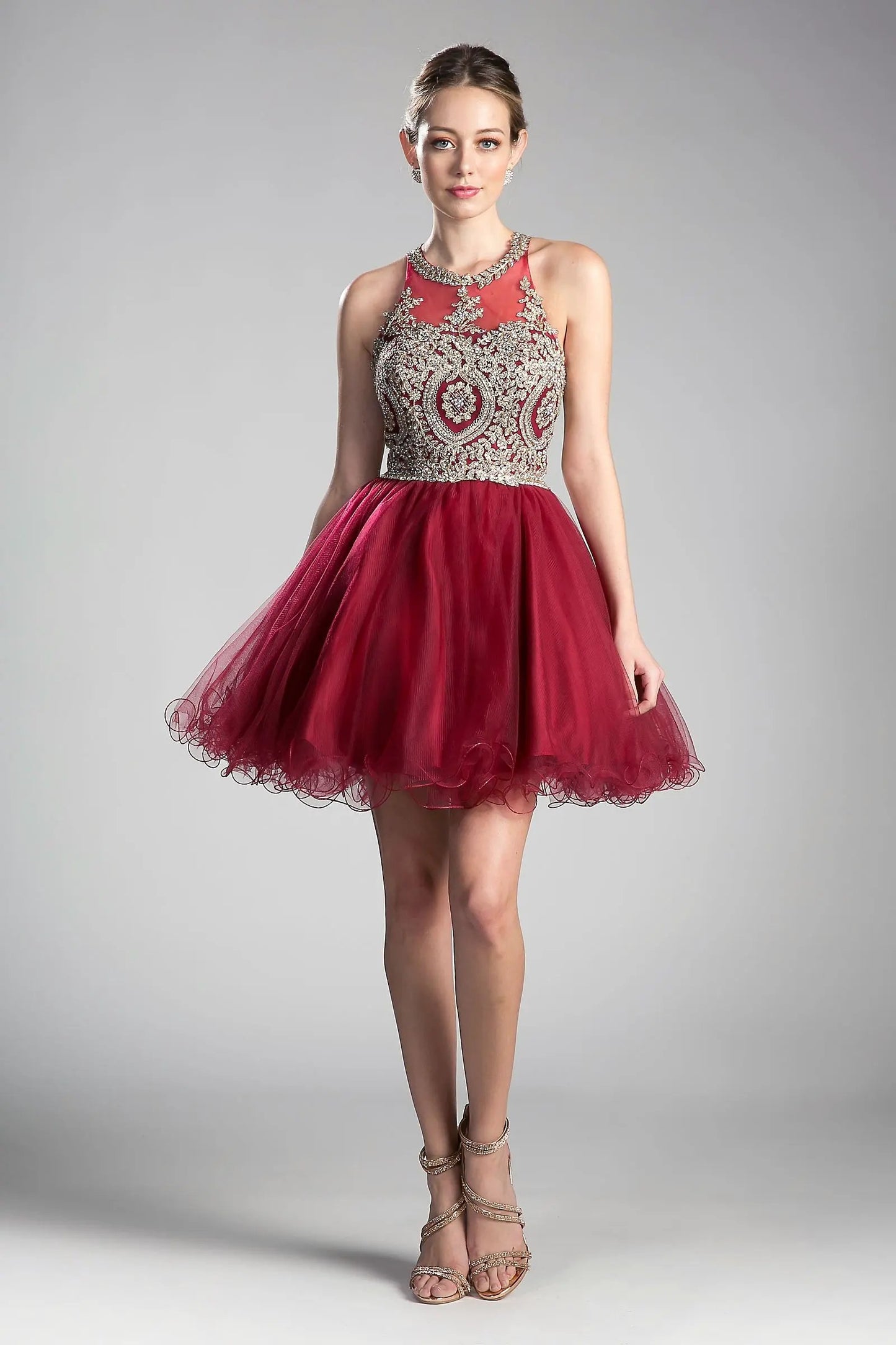 Short Layered Cocktail Dress by Tux-USA