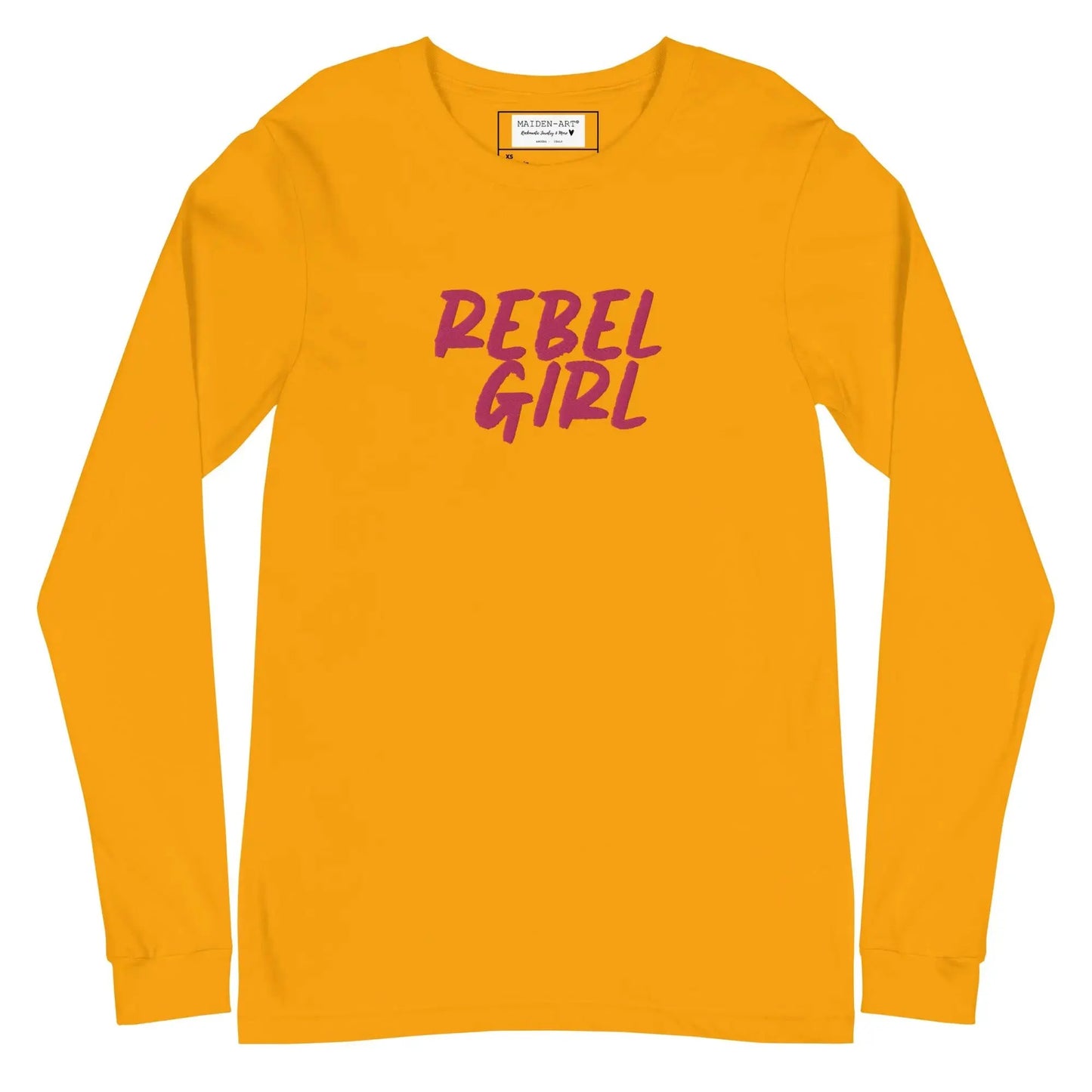 Rebel Girl Unisex Long Sleeve Tee with EMBROIDERY by Maiden-Art