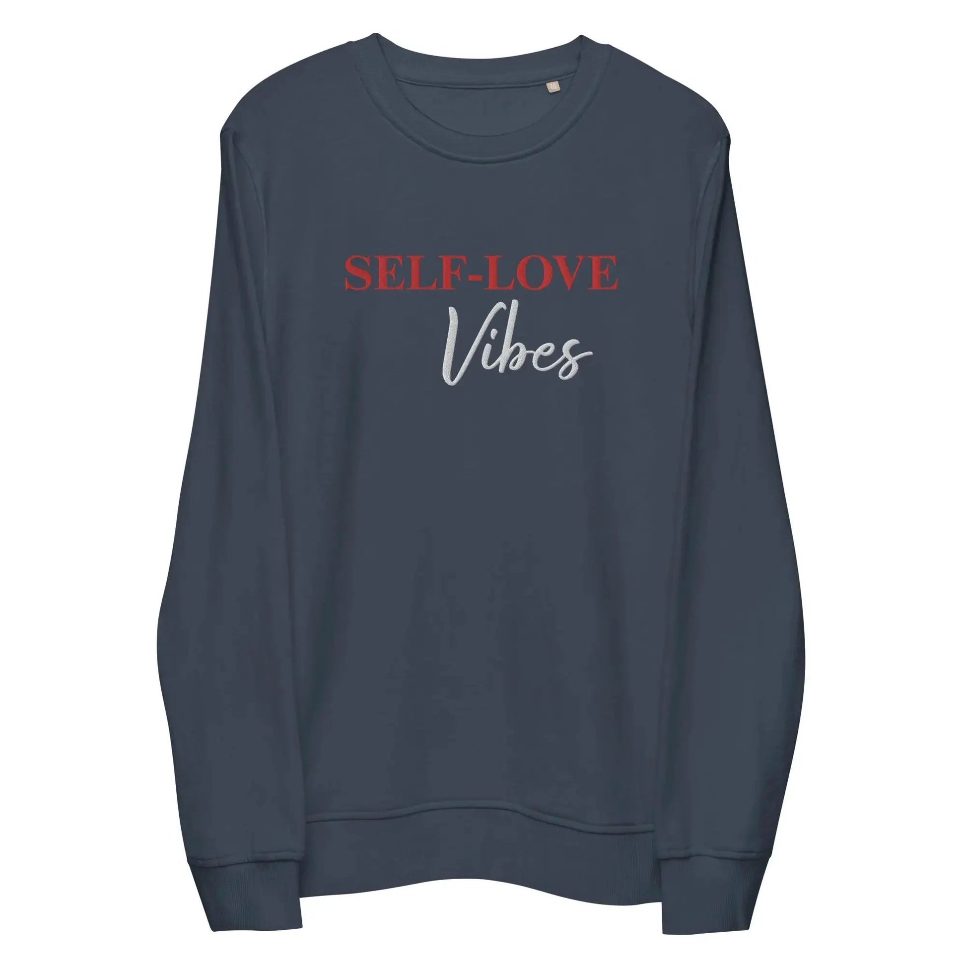 Organic Cotton Sweatshirt - Self Love Sweatshirt – Eco-Friendly Organic Cotton - EMBROIDERY by Maiden-Art