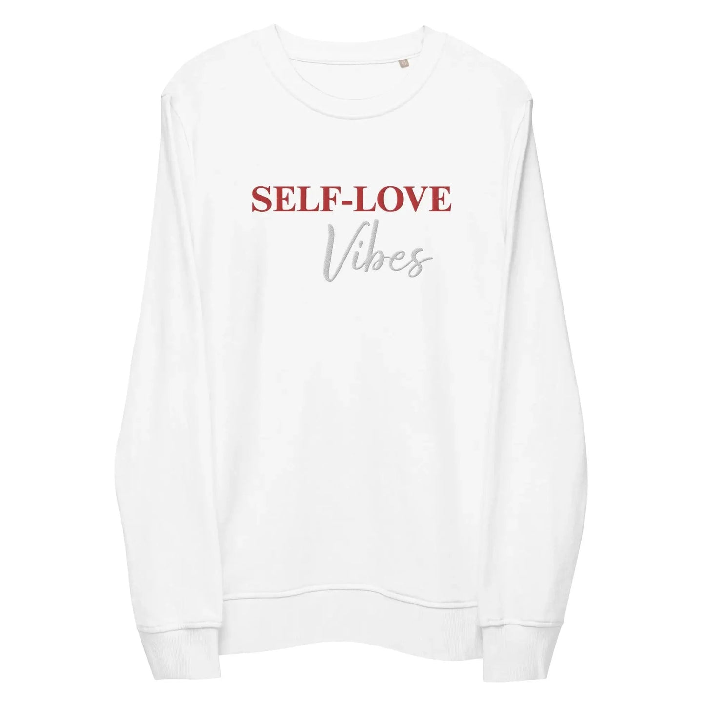 Organic Cotton Sweatshirt - Self Love Sweatshirt – Eco-Friendly Organic Cotton - EMBROIDERY by Maiden-Art