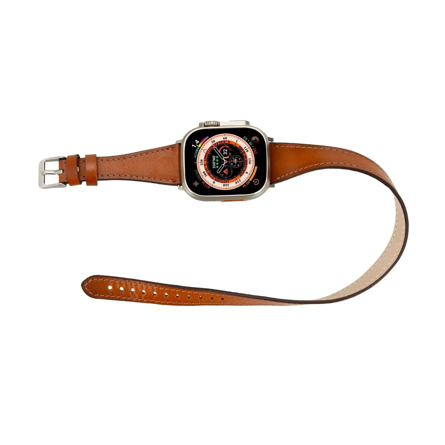 Vail Double Tour Leather Bands for Apple Watch 9, Ultra 2 and SE by TORONATA