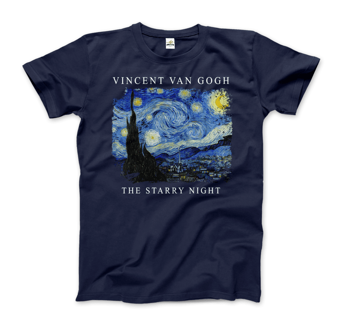 Van Gogh the Starry Night, 1889 artwork t-shirt by Art-O-Rama Shop