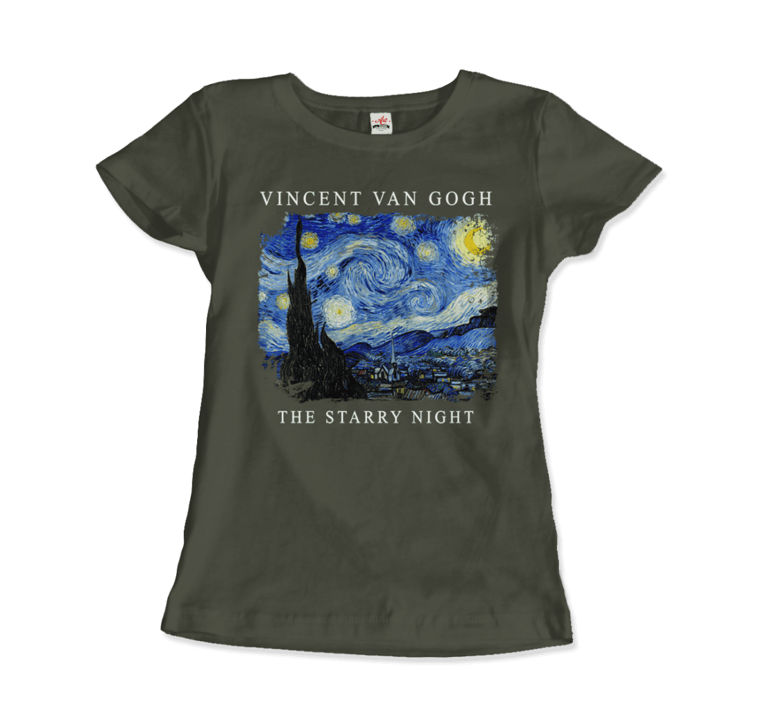 Van Gogh the Starry Night, 1889 artwork t-shirt by Art-O-Rama Shop