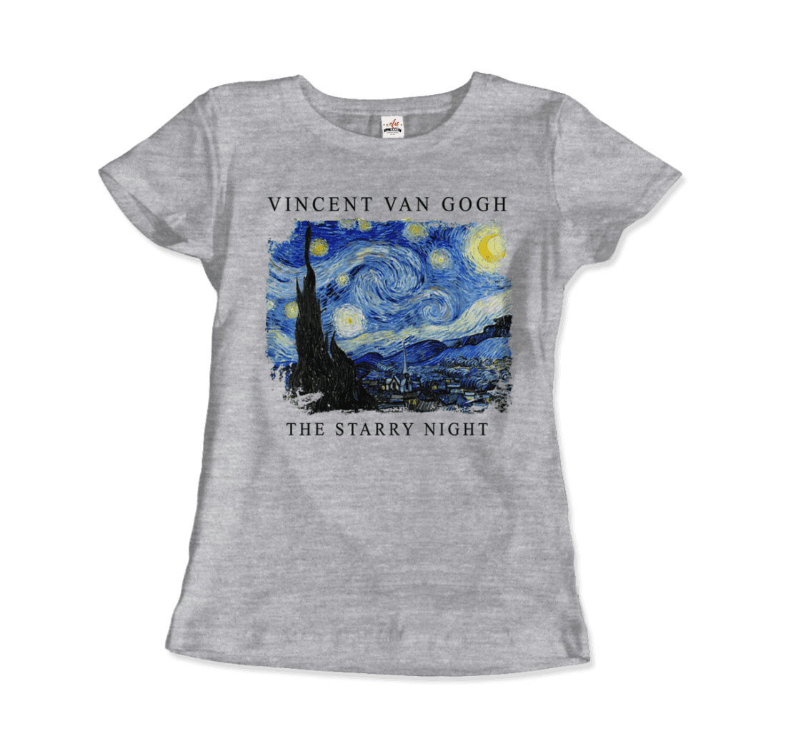 Van Gogh the Starry Night, 1889 artwork t-shirt by Art-O-Rama Shop