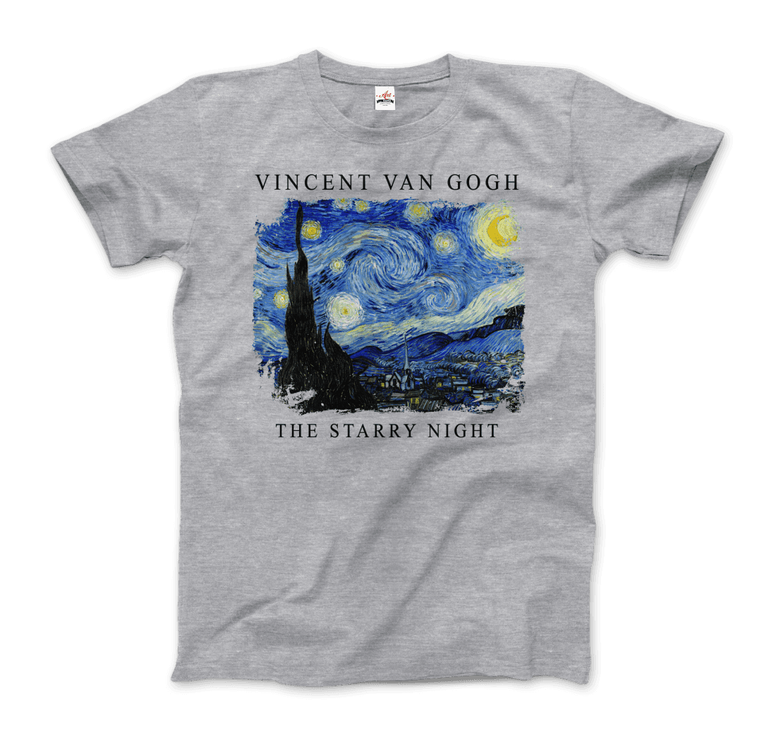 Van Gogh the Starry Night, 1889 artwork t-shirt by Art-O-Rama Shop