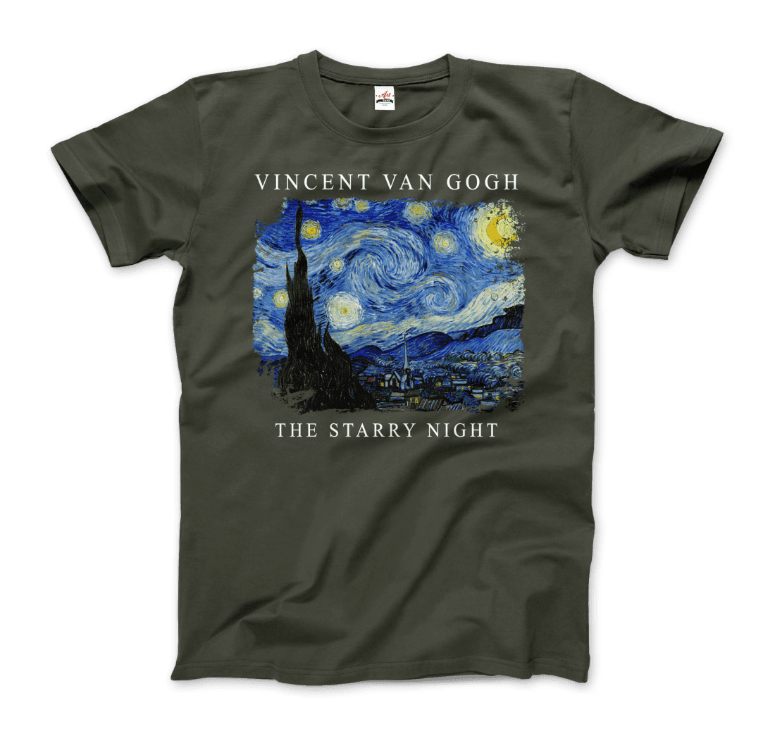 Van Gogh the Starry Night, 1889 artwork t-shirt by Art-O-Rama Shop