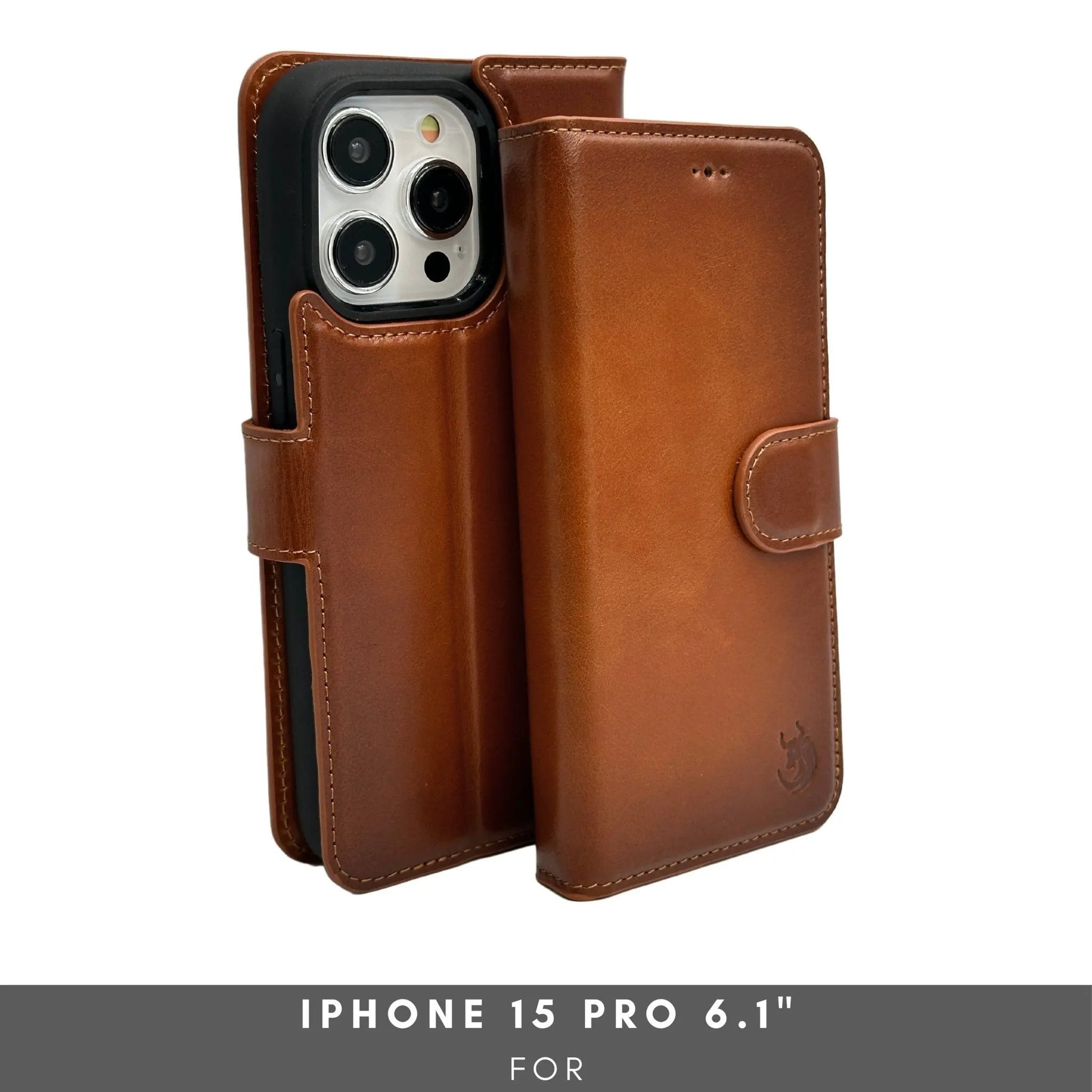 Vegas Premium Leather iPhone 15 Pro Wallet Case with MagSafe | Detachable RFID Blocking Luxury Wallet by TORONATA