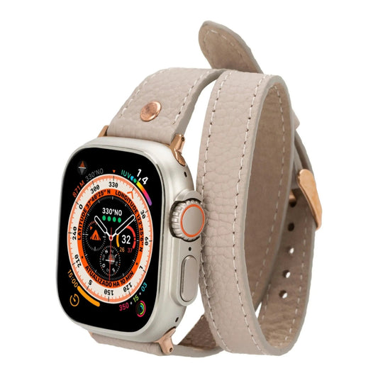 Vernon Double Tour Leather Bands for Apple Watch 9, Ultra 2 and SE by TORONATA