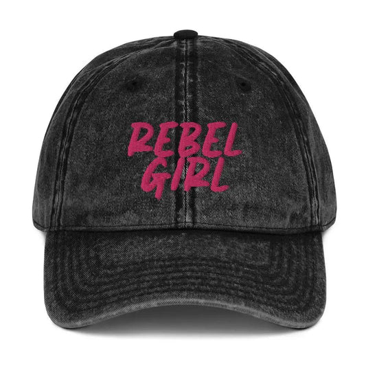 Vintage Cap REBEL GIRL Vintage Cotton Twill Cap by Maiden-Art