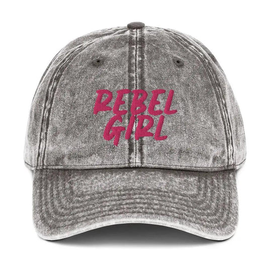 Vintage Cap REBEL GIRL Vintage Cotton Twill Cap by Maiden-Art