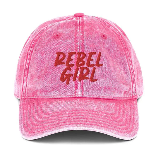 Vintage Cap REBEL GIRL Vintage Cotton Twill Cap by Maiden-Art
