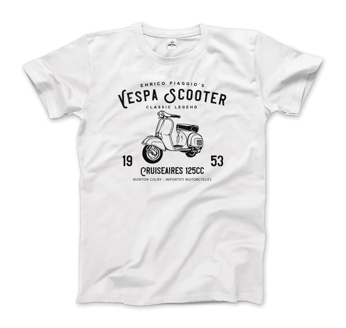 Vintage Piaggio Scooter 1953 125cc t-shirt by Art-O-Rama Shop