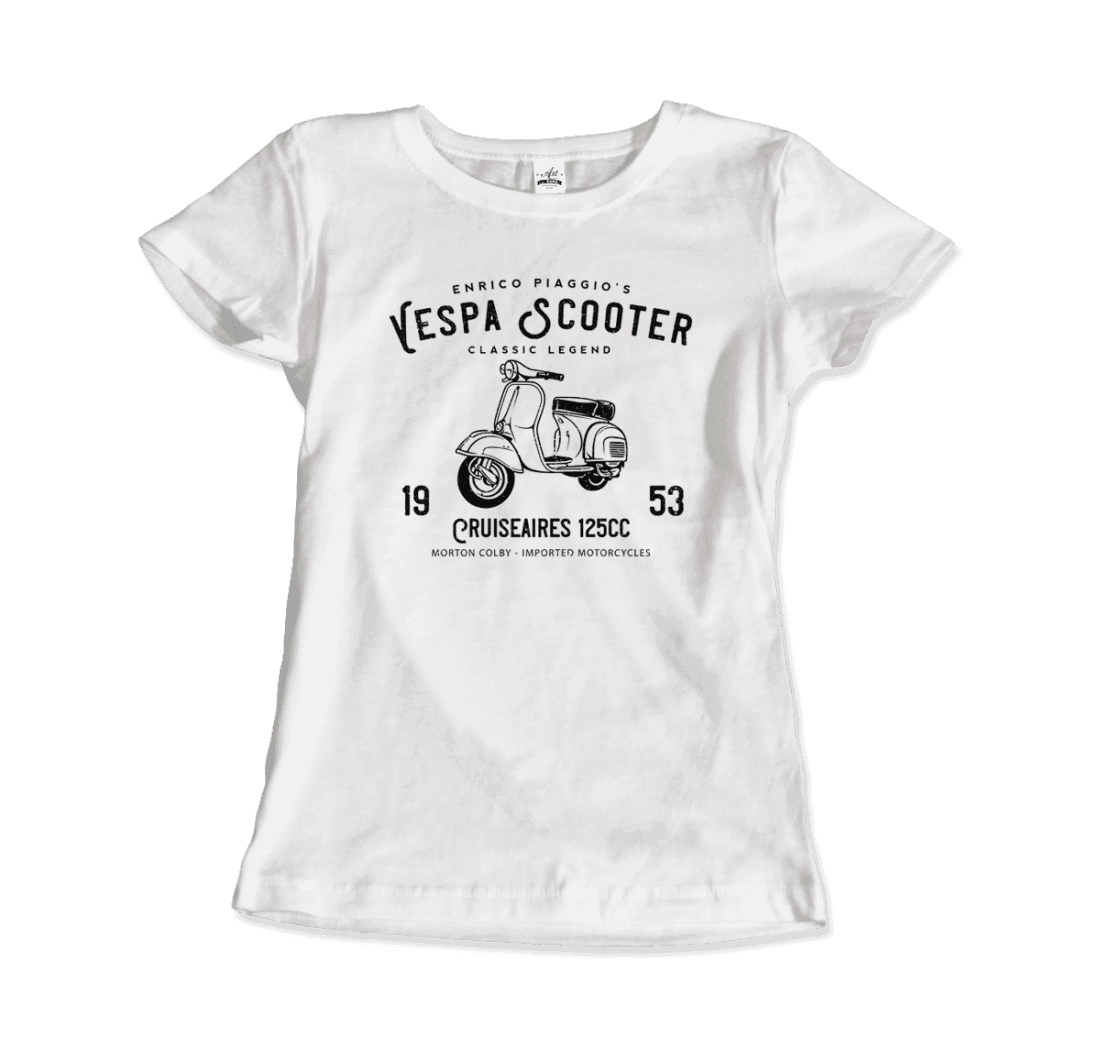 Vintage Piaggio Scooter 1953 125cc t-shirt by Art-O-Rama Shop
