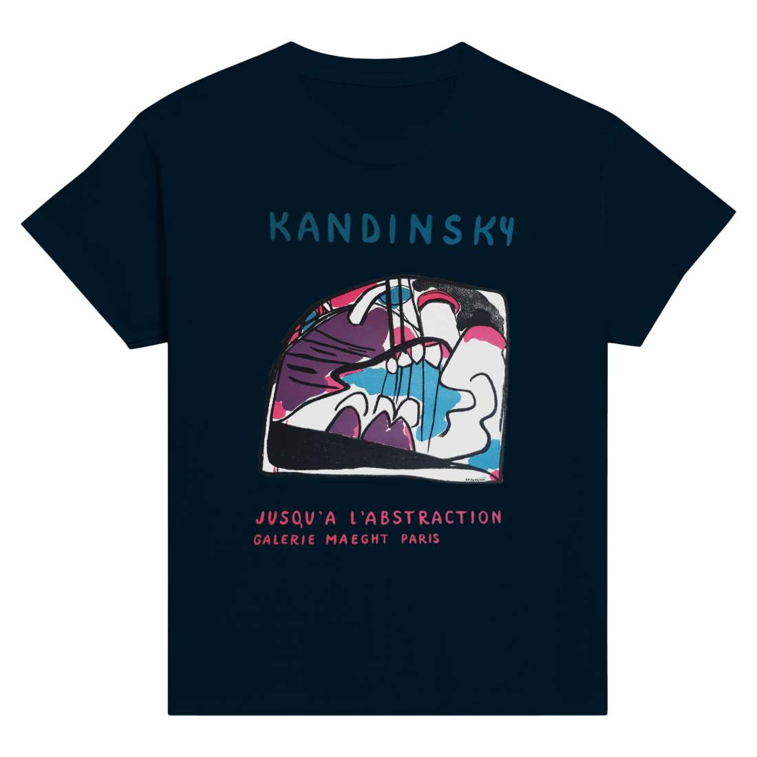 Wassily Kandinsky Jusqu'a l'abstraction 1960 artwork t-shirt by Art-O-Rama Shop