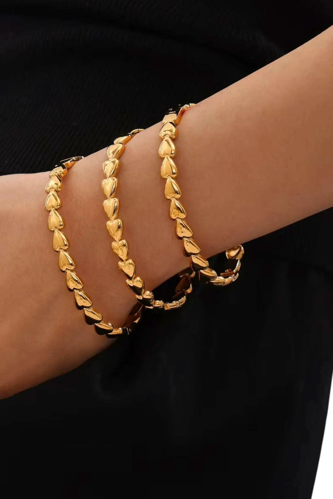 Waterproof Gold Plated Band Love Bracelet by Akalia